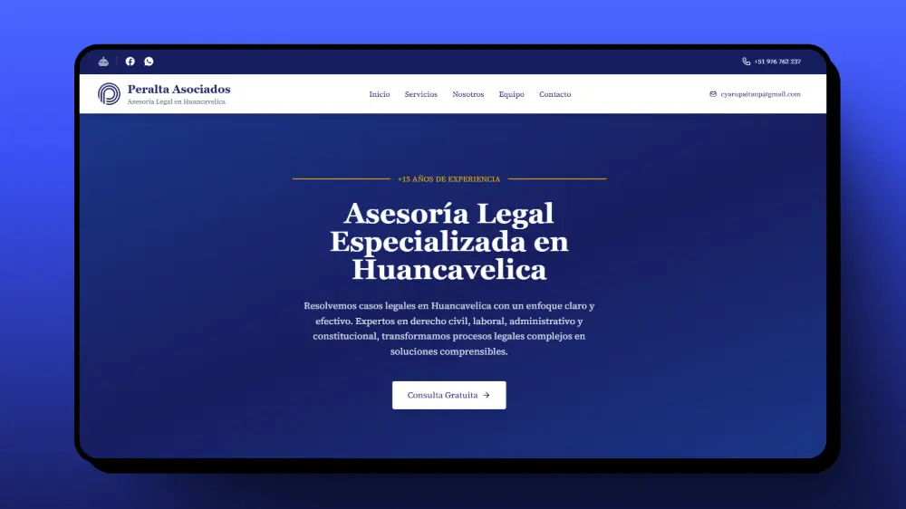 Página Web de Peralta Asociados